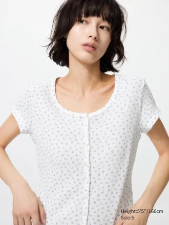 Waffle Full Open Mini T-shirt til kvinder | Mønster