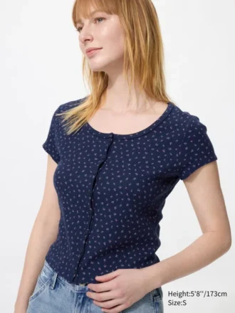 Waffle Full Open Mini T-shirt til kvinder | Mønster