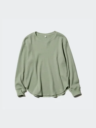 Waffle-T-shirt til kvinder | Langærmede T-shirts