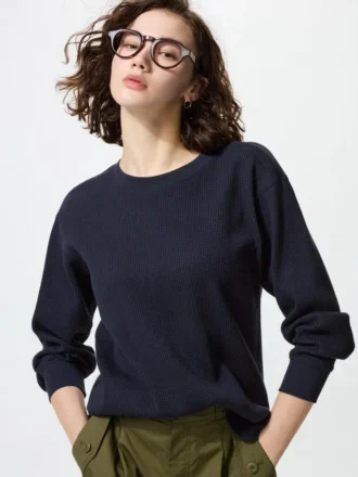 Waffle-T-shirt til kvinder | Langærmede T-shirts